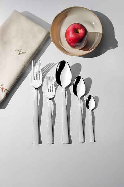 Nehir Sea Satin Cutlery Set for 6 People - 30 Pieces