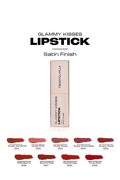 Trendyolmilla Beauty Feuchtigkeitsspendender Satin-Lippenstift mit Avocadoöl – Ruby Chocolate 304 TKZAW25RJ00001