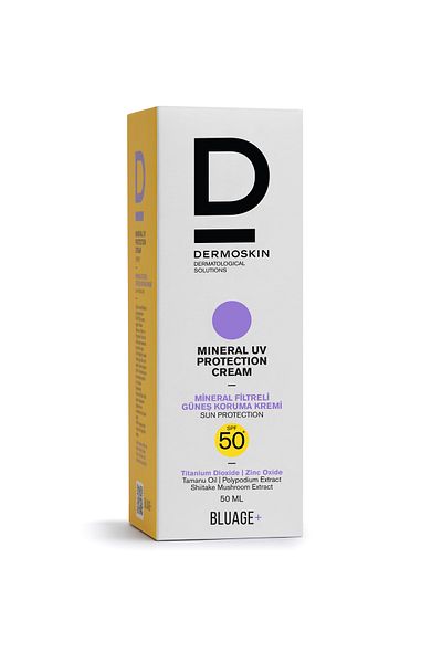 Dermoskin Blueage+ Sunscreen Cream with Mineral Filter Spf 50+ |   Moisturizing Sunscreen |   Uva & Uvb |   50ml