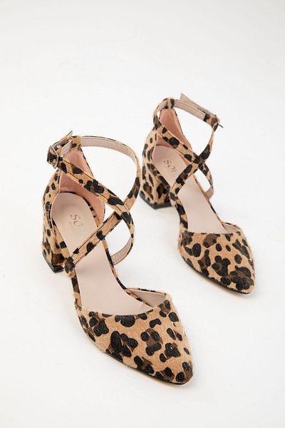 SOHO Klassische Damenschuhe mit Absatz und Leopardenmuster 14392