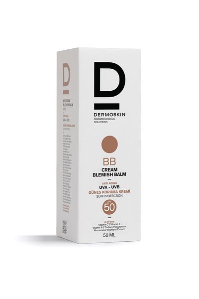 Dermoskin كريم بي بي بلسم عيوب البشرة بعامل حماية من الشمس 50+ |   واقي الشمس الملون |   مكافحة الشيخوخة |   مزيل البقع |   50 مل