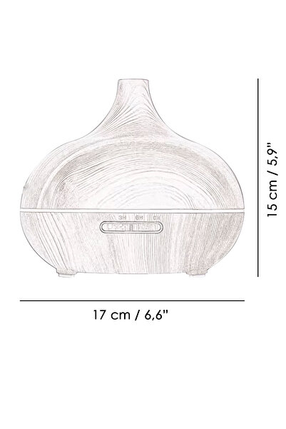 Meleni Home Oda Hava Nemlendirici - 7 Renk LED Işıklı Buhar Makinesi Aroma Difüzörü Humidifier Açık Kahve