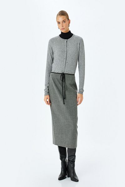 Koton Gray Women's Cardigan 5Wak90702Ht