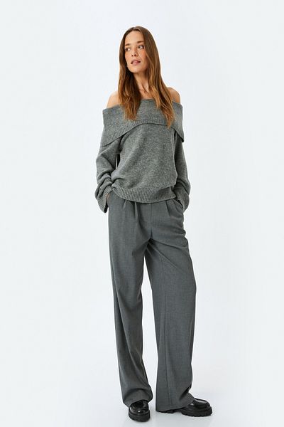 Koton 5Wak90663Ht Model Gray Women's Sweater