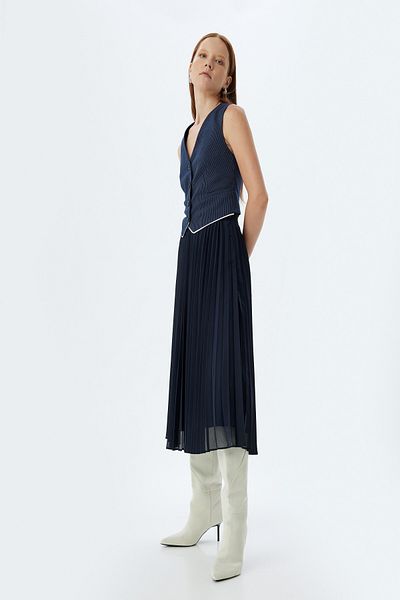 Koton Navy Blue Women's Skirt 5Wak70047Uw