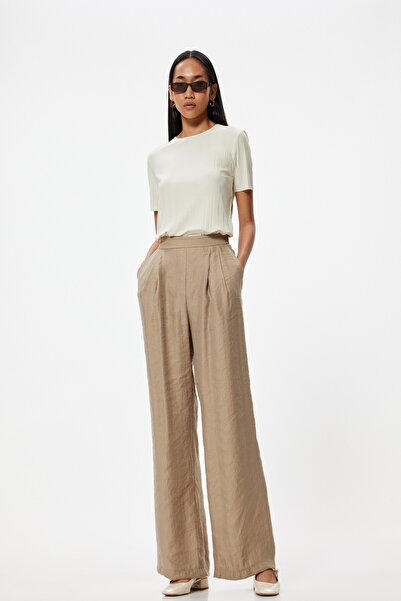 Koton 4Sak50019Ek Model Beige Women's T-Shirt