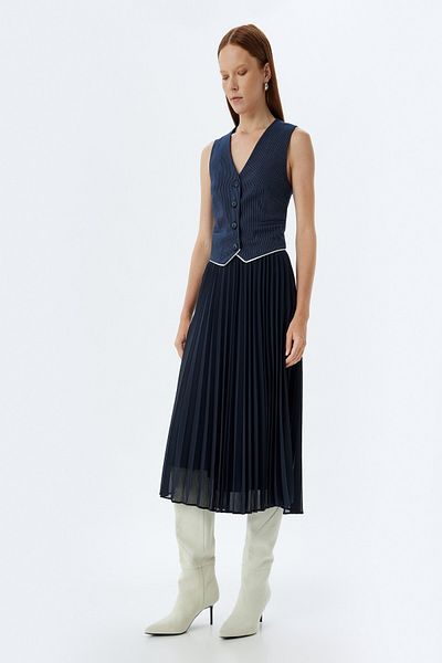 Koton Navy Blue Women's Skirt 5Wak70047Uw