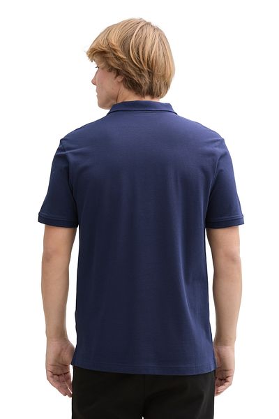 Tom Tailor Denim Pánské tričko Polo Neck - Tmavě borůvkové
