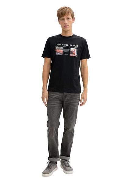 Tom Tailor Denim Pánské černé tričko