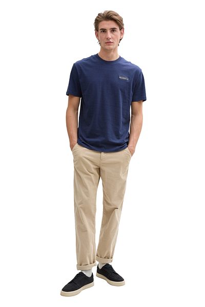 Tom Tailor Denim Pánské tričko Dark Blueberry Black Inject