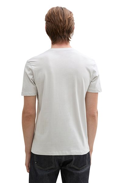 Tom Tailor Denim Křídově šedé tričko pro muže