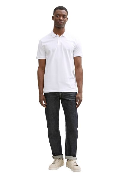 Tom Tailor Denim Pánské tričko Polo Neck – bílé