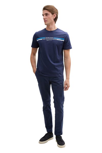 Tom Tailor Denim Pánské černé tričko s borůvkami