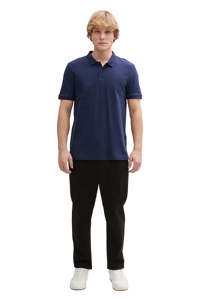 Tom Tailor Denim Pánské tričko Polo Neck - Tmavě borůvkové