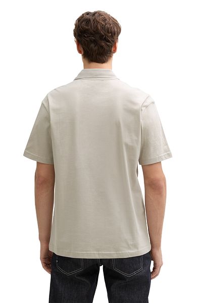 Tom Tailor Denim Lehké pánské tričko s polo výstřihem Dove Grey