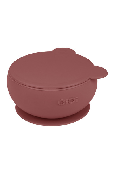 OiOi Bordo Vakum Tabanlı Silikon Kapaklı Kase 6 Ay