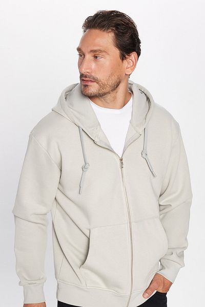 Tudors Φούτερ με κουκούλα από βαμβακερό φλις Unisex Relaxed Fit - Διπλή τσέπη και φερμουάρ