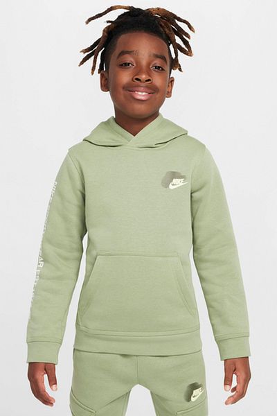 Nike PO HOODIE BB2,OIL ZELENÁ - B NSW SI FLC