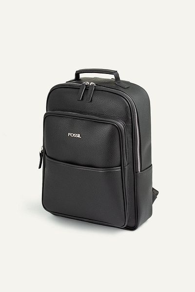 Fossil 7002 Rucsac Unisex Geantă Laptop Servieta neagră