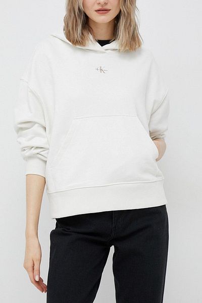 Calvin Klein 100% bavlna Relaxed Fit mikina s kapucí J20j 220434   Ybi