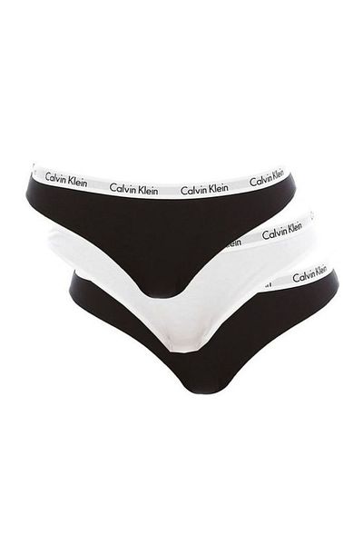 Calvin Klein Schwarzes Höschen mit signiertem Taillenband für Damen 000qd3587e-wzb