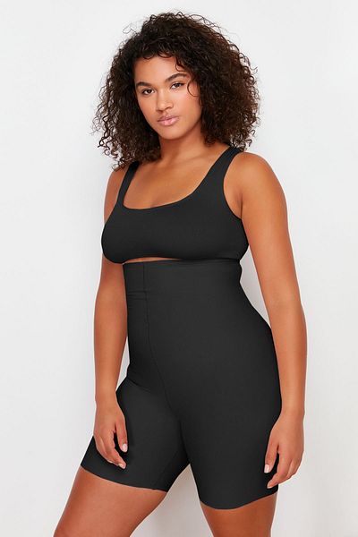 Trendyol Curve Schwarzes Plus-Size-Recovery-Korsett TBBAW24DK00002