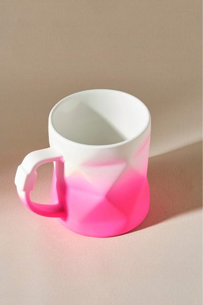 Karaca Pink Soft Touch Geo Mug - 450 ml