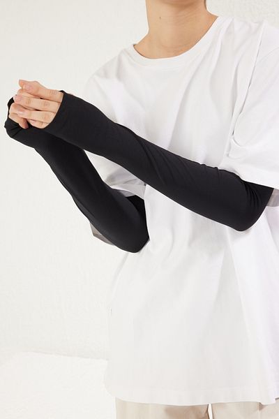 Trendyol Modest Black-White 2-Piece Knitted Sleeves Tctss25Da00000