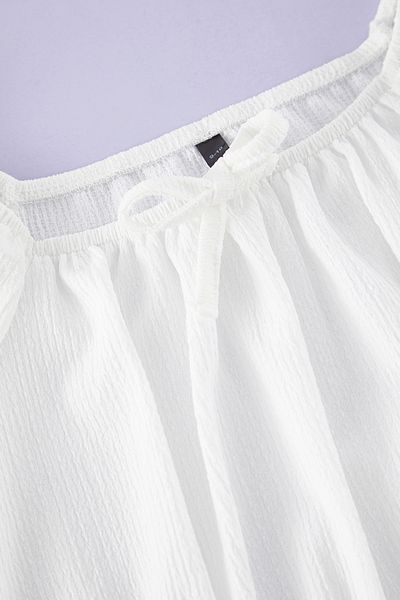 TRENDYOLKIDS Ecru Dívčí balonový rukáv Flexibilní pletená halenka TKDSS25BZ00003