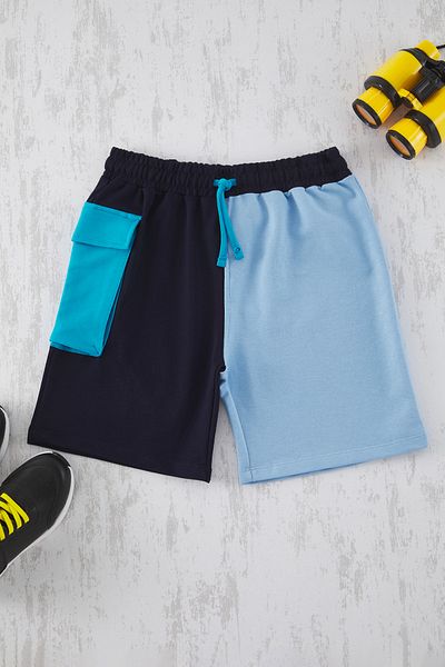 TRENDYOLKIDS Pletené kraťasy a bermudy v námořnické modré - Tkdss25Sr00001