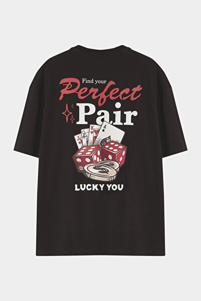 Trendyol Collection Μαύρο μπλουζάκι 100% βαμβακερό μπλουζάκι με στάμπα μεγάλου μεγέθους/ευρείας κοπής