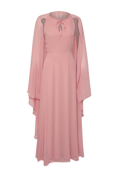 Trendyol Collection Dlouhé večerní šaty s pudrovým pláštěm - Tprss25Ae00031