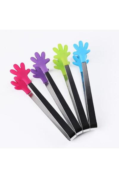 FırsatVar Home Office Cube Candy Holding Serving Tongs Silicone Hand-Shaped T...