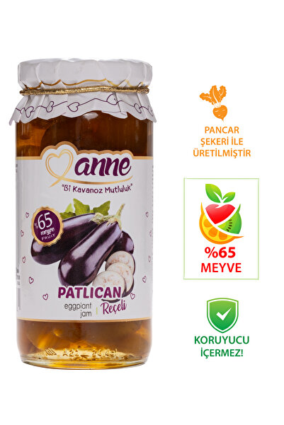 Anne Patlıcan Reçeli 300g (PANCAR ŞEKERİ ILE ÜRETİLMİŞTİR - GLİKOZ, KORUYUCU IÇERMEZ)