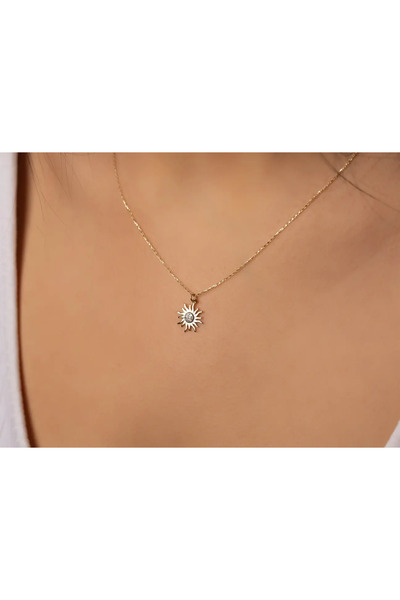 Safir Kuyumculuk Altın Güneş Kolye