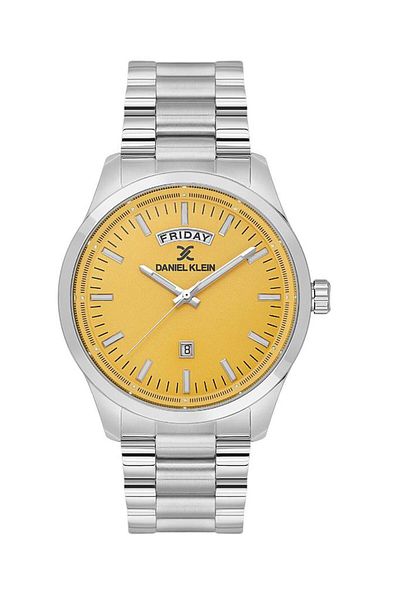 Daniel Klein Dk.1.13817-6 Water Resistant Classic Steel Plated Metal with Calendar and Day Display