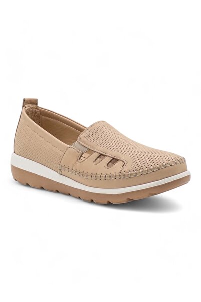 Voyager Z110 Women's Khaki Leather Comfort Shoes