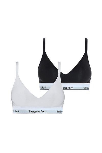 GIORGINA FERRI Sophie - Cutie de 2, cu bandă elastică, uz zilnic, sutien sport căptușit
