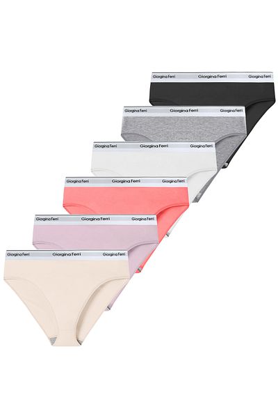 GIORGINA FERRI Premium Lycra Box of 6 - Daily Written Slip Panties Diana