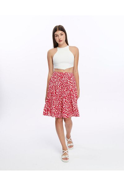 NURÖREN Estel Midi Short Skirt