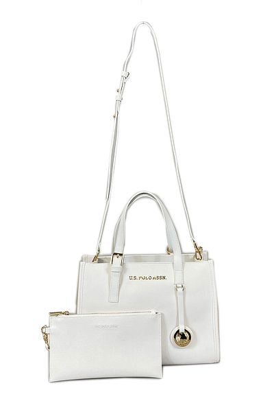 U.S. Polo Assn. Geantă de umăr pentru femei model alb Us25252