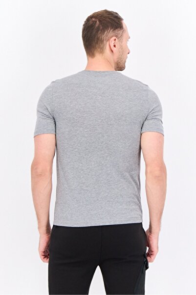 SKECHERS Men Sportswear Fit Short Sleeves Camo Training T-Shirt, Light Grey