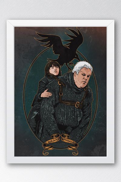 Saturn Game of Thrones Bran Hodor Pictură înrămată - Poster din seria Game of Thrones