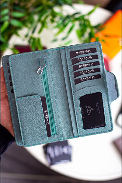 Garbalia Πορτοφόλι Martha Leather Unisex Mint Green Portfolio