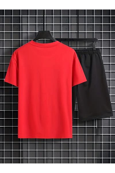 DAXİS Sportwear Company Men's Printed Set - Tee & Shorts Bottom Top Set
