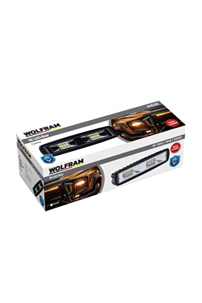 WOLFRAM Led Gündüz Farı Alttan Bağlantı Dikdörtgen 12/24v E-belgeli 16w 31630