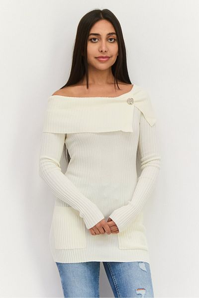 Tommy Hilfiger Women Turtle Neck Ribbed Sweater, Off White