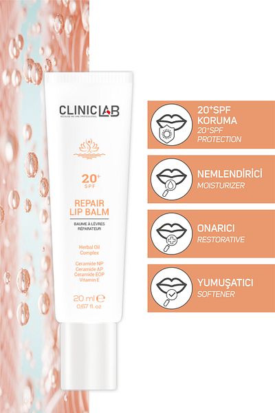 Cliniclab 20 Spf 20 ml Repairing Lip Care Lip Balm