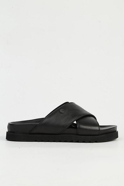 Pierre Cardin Дамски чехли от естествена кожа, черни PC-54601