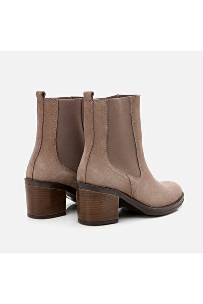 Hotiç Genuine Leather Mink Women's Heeled Boots